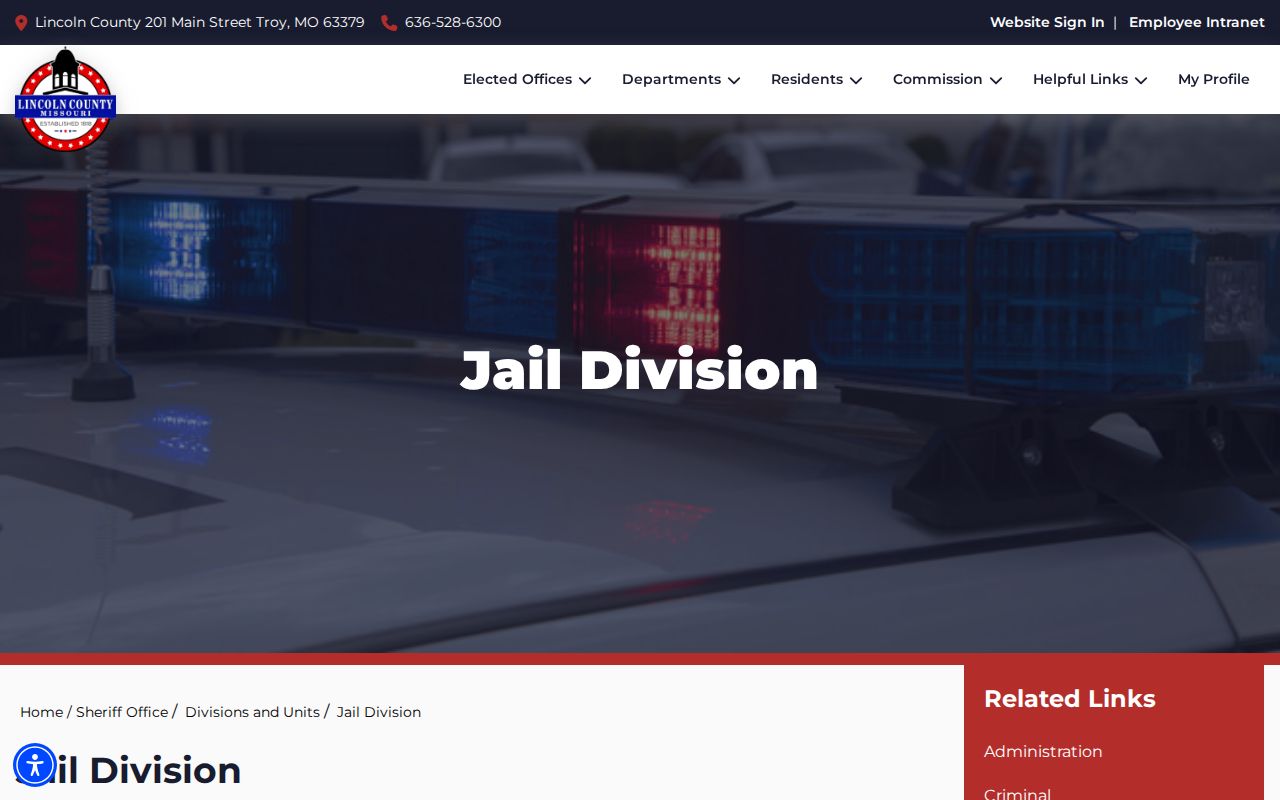 Lincoln County arrest lookup through the sheriff jail and booking page