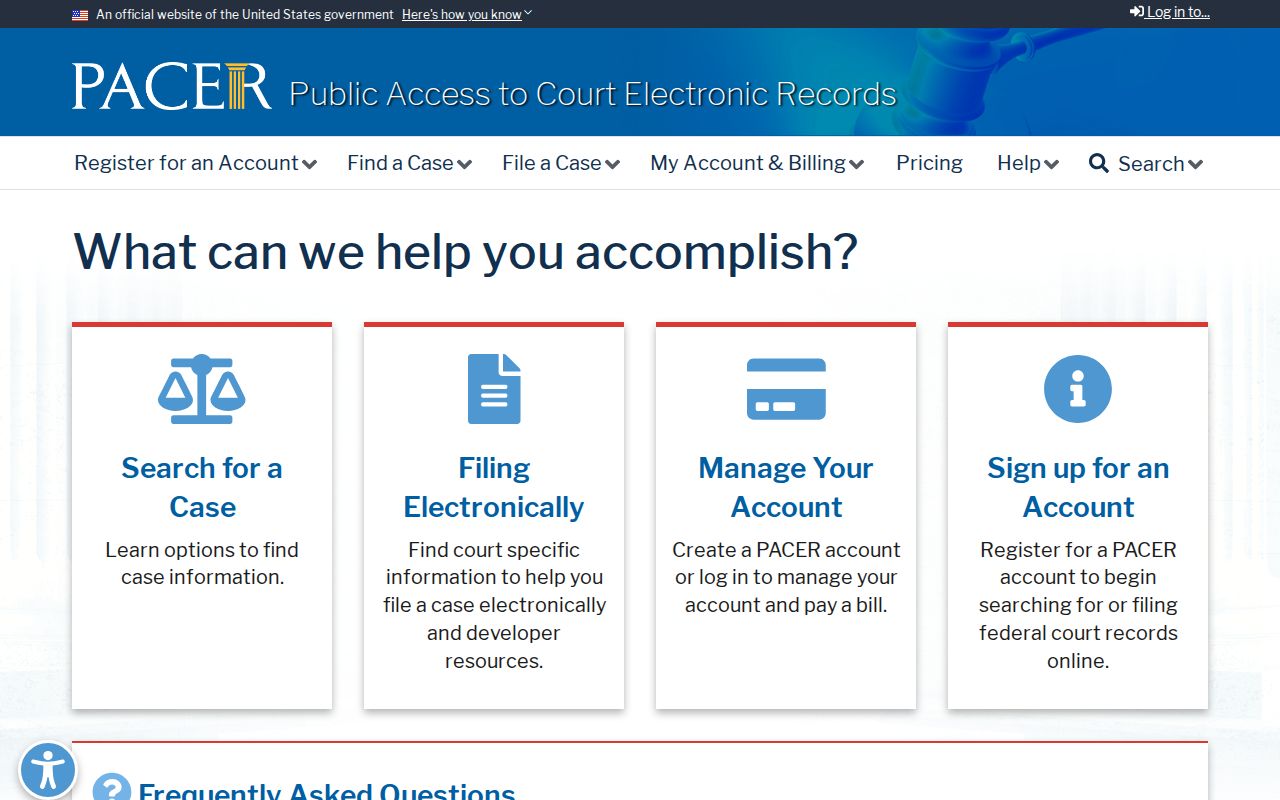 Lincoln County criminal court case research through the federal PACER docket system